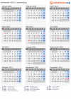 Kalender 2021 mit Ferien und Feiertagen Luxemburg