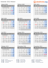 Kalender 2021 mit Ferien und Feiertagen Malawi