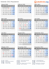 Kalender 2021 mit Ferien und Feiertagen Nordmazedonien