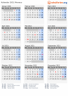 Kalender 2021 mit Ferien und Feiertagen Monaco