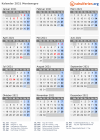 Kalender 2021 mit Ferien und Feiertagen Montenegro