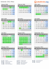 Kalender 2021 mit Ferien und Feiertagen Wien