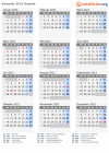 Kalender 2021 mit Ferien und Feiertagen Ruanda