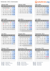 Kalender 2021 mit Ferien und Feiertagen Schweden
