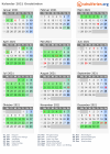 Kalender 2021 mit Ferien und Feiertagen Graubünden