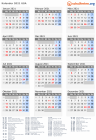 Kalender 2021 mit Ferien und Feiertagen USA