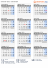 Kalender 2021 mit Ferien und Feiertagen Usbekistan