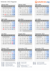 Kalender 2022 mit Ferien und Feiertagen Ägypten