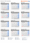 Kalender 2022 mit Ferien und Feiertagen Australien