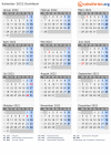 Kalender 2022 mit Ferien und Feiertagen Dschibuti