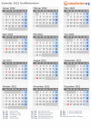 Kalender 2022 mit Ferien und Feiertagen Großbritannien