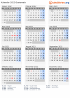 Kalender 2022 mit Ferien und Feiertagen Guatemala