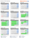 Kalender 2022 mit Ferien und Feiertagen Kalabrien