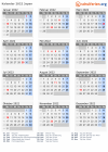 Kalender 2022 mit Ferien und Feiertagen Japan