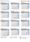 Kalender 2022 mit Ferien und Feiertagen Jemen