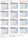 Kalender 2022 mit Ferien und Feiertagen Kongo, Dem. Rep.
