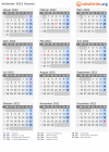 Kalender 2022 mit Ferien und Feiertagen Kosovo