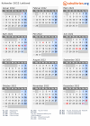 Kalender 2022 mit Ferien und Feiertagen Lettland