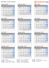 Kalender 2022 mit Ferien und Feiertagen Liberia