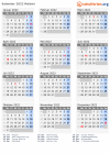 Kalender 2022 mit Ferien und Feiertagen Malawi