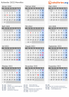 Kalender 2022 mit Ferien und Feiertagen Marokko