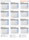 Kalender 2022 mit Ferien und Feiertagen Nordmazedonien