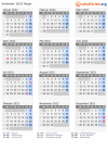 Kalender 2022 mit Ferien und Feiertagen Niger