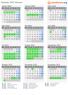 Kalender 2022 mit Ferien und Feiertagen Kärnten