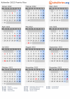 Kalender 2022 mit Ferien und Feiertagen Puerto Rico