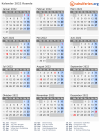 Kalender 2022 mit Ferien und Feiertagen Ruanda