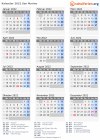 Kalender 2022 mit Ferien und Feiertagen San Marino