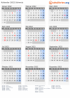 Kalender 2022 mit Ferien und Feiertagen Schweiz
