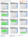 Kalender 2022 mit Ferien und Feiertagen Sankt Gallen