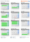 Kalender 2022 mit Ferien und Feiertagen Waadt