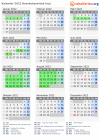 Kalender 2022 mit Ferien und Feiertagen Banskobystrický kraj