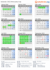 Kalender 2022 mit Ferien und Feiertagen Nitriansky kraj