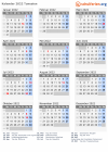 Kalender 2022 mit Ferien und Feiertagen Tunesien