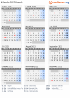 Kalender 2022 mit Ferien und Feiertagen Uganda
