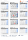 Kalender 2022 mit Ferien und Feiertagen Uruguay
