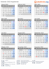 Kalender 2023 mit Ferien und Feiertagen Argentinien