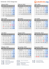 Kalender 2023 mit Ferien und Feiertagen Bulgarien