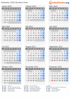 Kalender 2023 mit Ferien und Feiertagen Burkina Faso