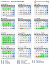 Kalender 2023 mit Ferien und Feiertagen Nordrhein-Westfalen