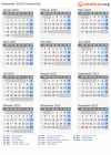 Kalender 2023 mit Ferien und Feiertagen Frankreich
