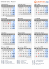 Kalender 2023 mit Ferien und Feiertagen Mexiko