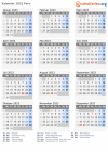 Kalender 2023 mit Ferien und Feiertagen Peru