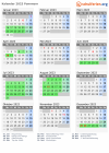 Kalender 2023 mit Ferien und Feiertagen Pommern