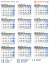 Kalender 2023 mit Ferien und Feiertagen Puerto Rico