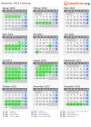 Kalender 2023 mit Ferien und Feiertagen Freiburg