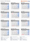 Kalender 2023 mit Ferien und Feiertagen Slowakei